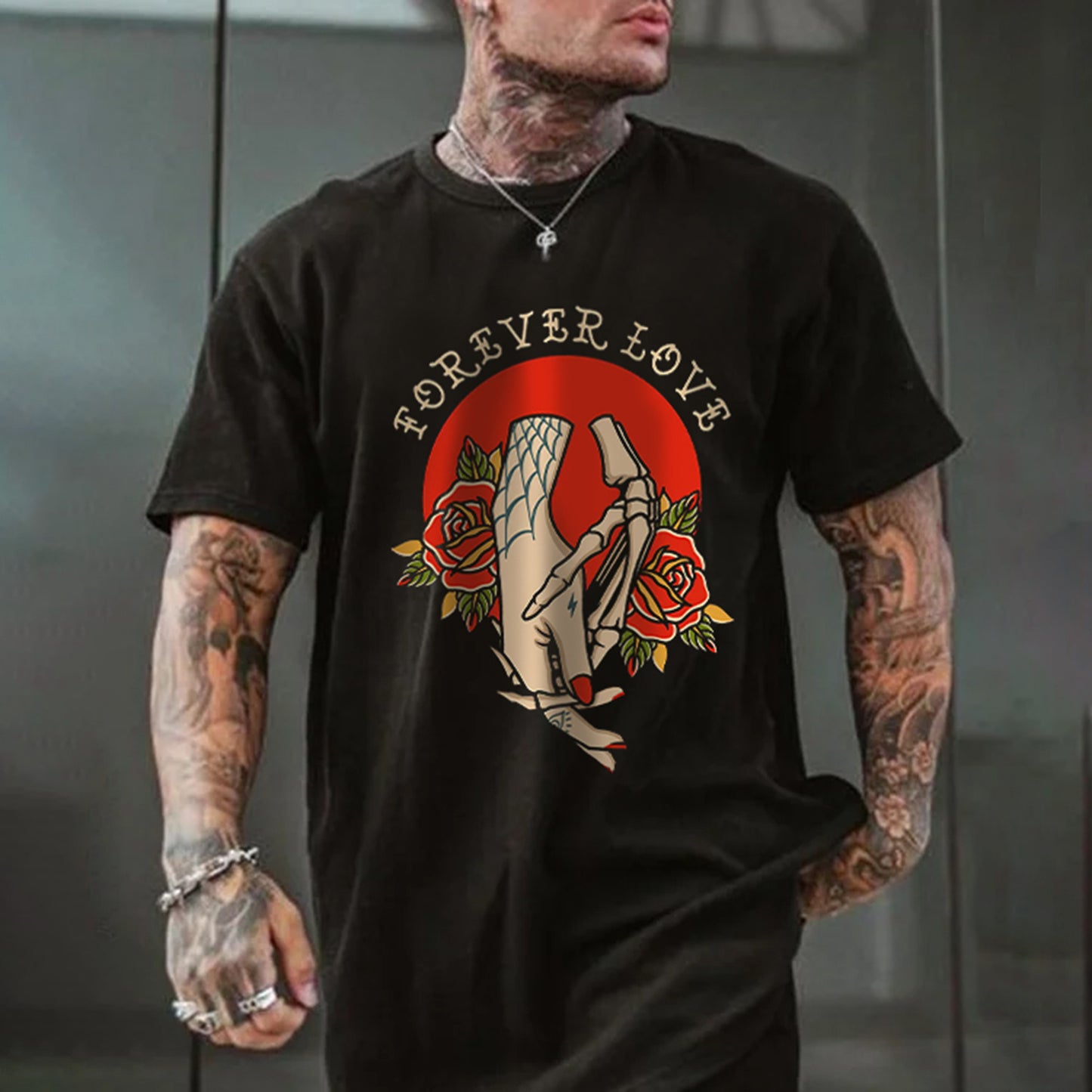 Forever Love Printed Men's T-shirt