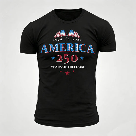 America 250 Years of Freedom Printed Men's T-Shirt
