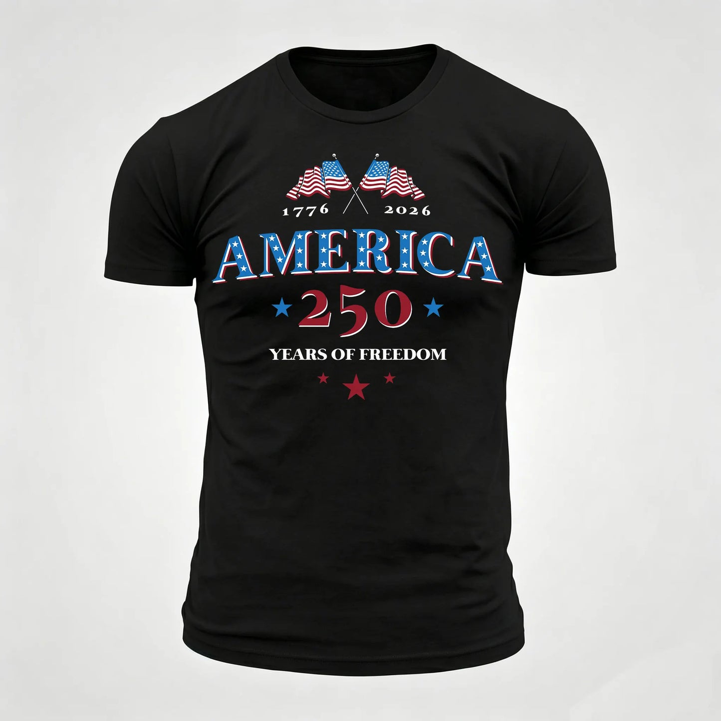 America 250 Years of Freedom Printed Men's T-Shirt
