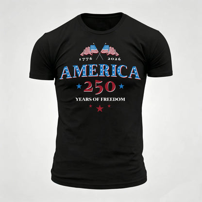 America 250 Years of Freedom Printed Men's T-Shirt