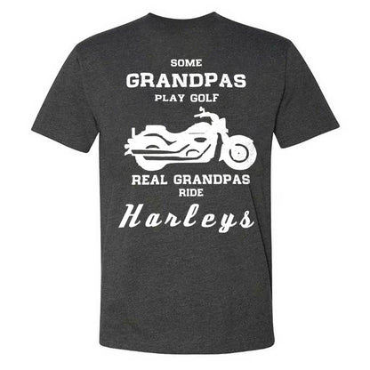 Some Grandpas Play Golf Real Grandpas Ride Hanleys T-shirt