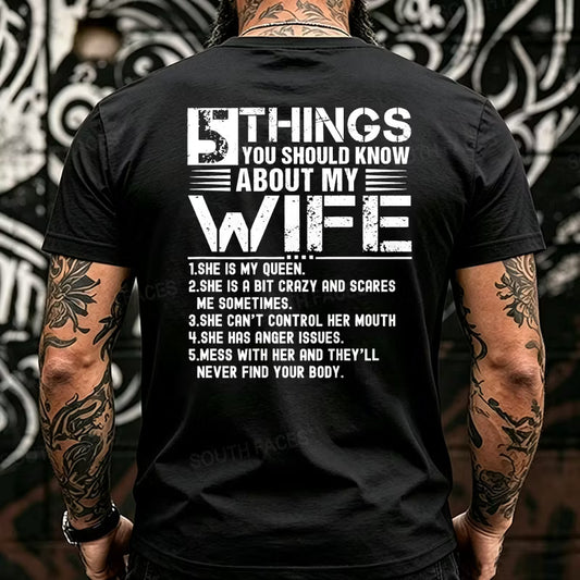 5 Things You Should Know About My Wife Back T-Shirts