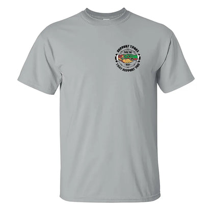 SUPPORT THOSE THAT SUPPORT YOU Snake Graphic Black Print T-shirt