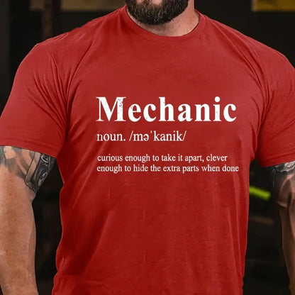 Mechanic Curious Enough To Take It Apart,Clever Enough To Hide The Extra Parts When Done Graphic T-Shirt