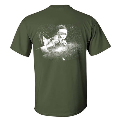 Nun Absorb White Powder Printed Men's T-shirt
