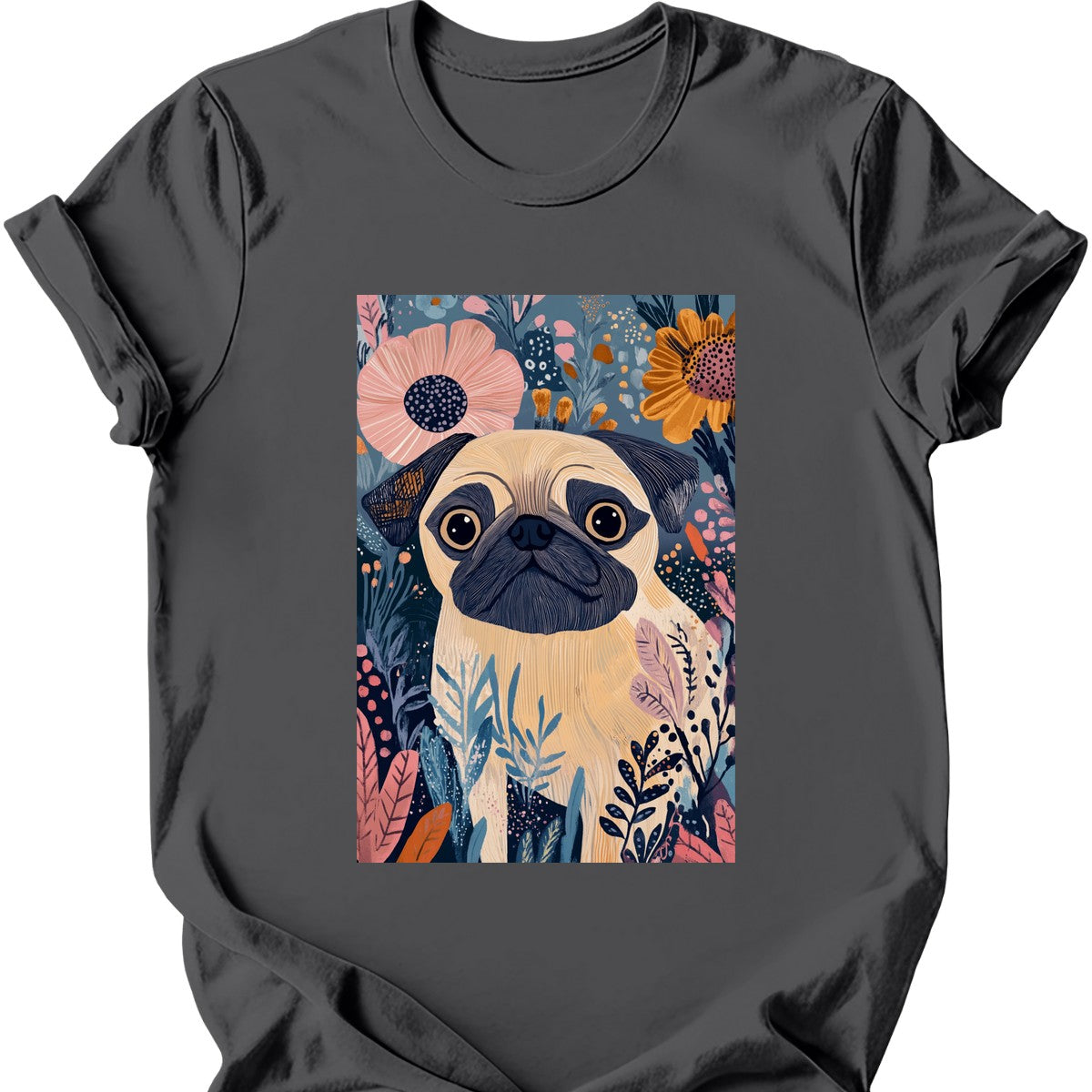 Pug - Boho Dog T-Shirt Secondary image