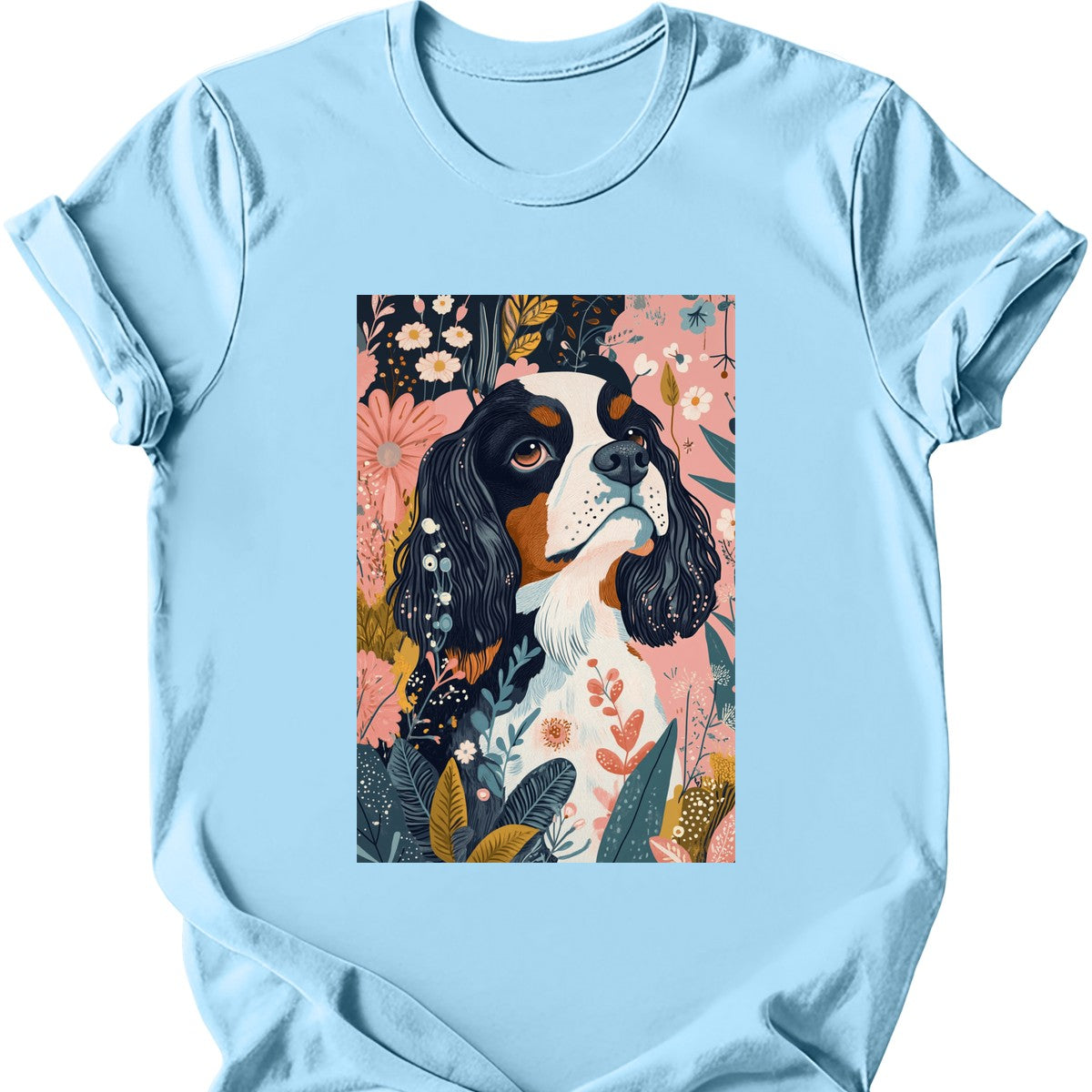 Cavalier King Charles Spaniel - Boho Dog T-Shirt