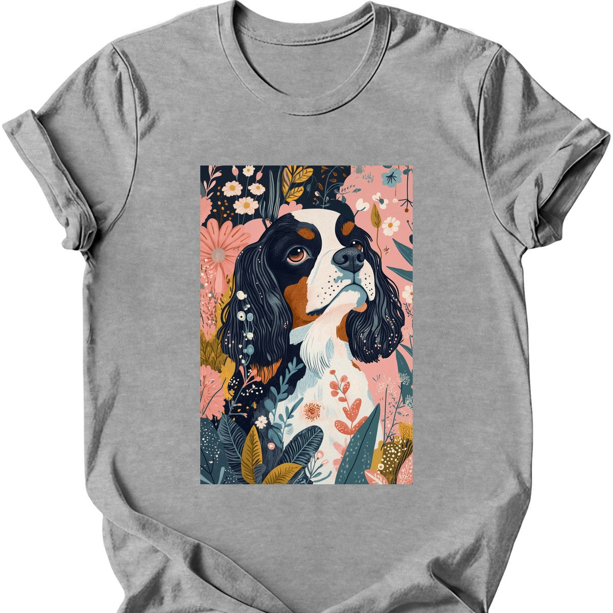 Cavalier King Charles Spaniel - Boho Dog T-Shirt