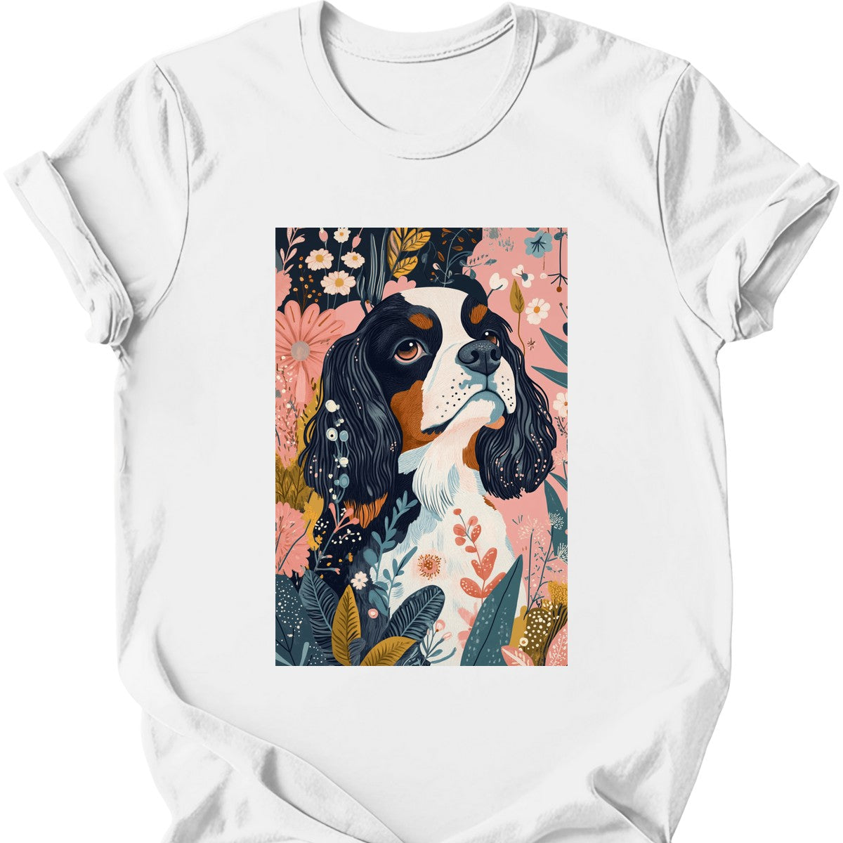 Cavalier King Charles Spaniel - Boho Dog T-Shirt