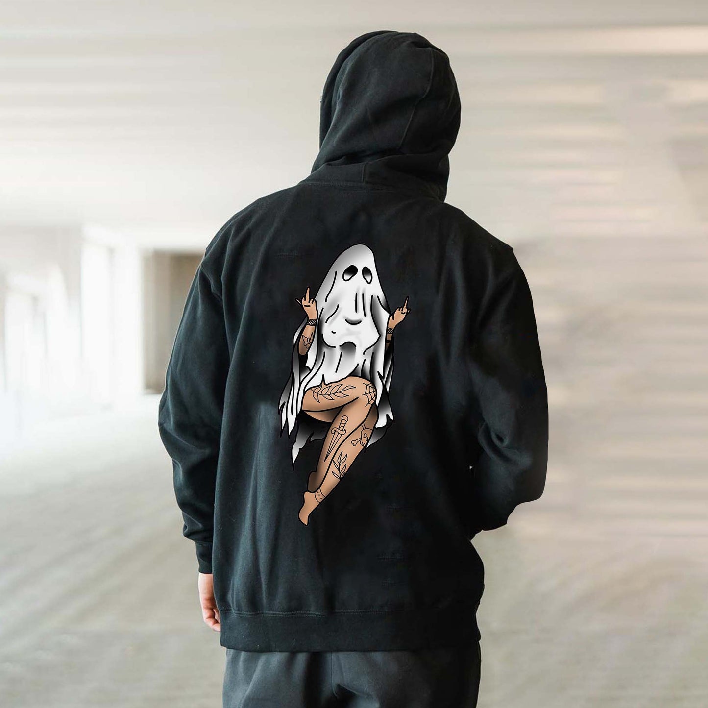 The Woman Under The Sheets Printed Men's Hoodie