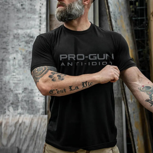 Pro-Gun Anti-Idiot Printed Men's T-Shirt