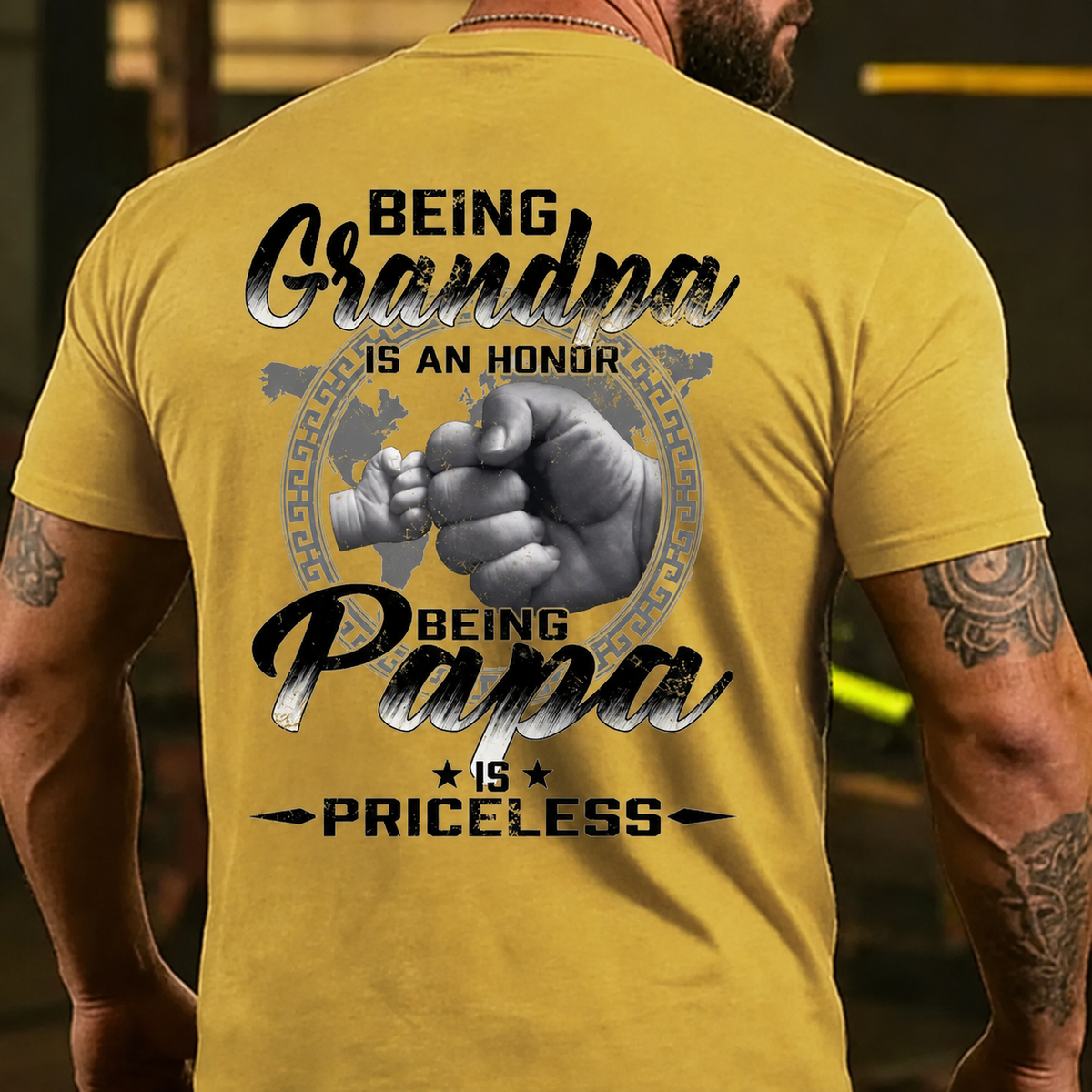 Being Grandpa Is An Honor Being Papa Is Priceless Funny Family T-shirt