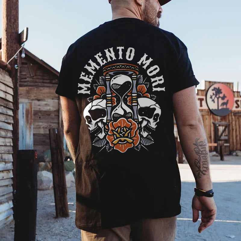 Memento Mori Print Men's T-Shirt