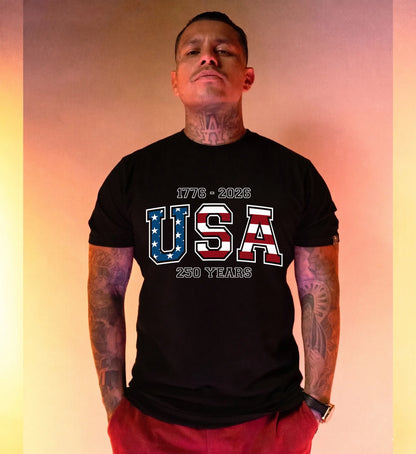 1776-2026 USA 250 Years Printed Men's T-Shirt