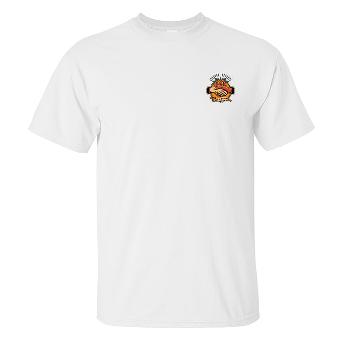 Trust No One Handshake Print Short-sleeved T-shirt