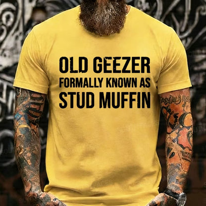 Old Geezer Formerly Known As Stud Muffin Graphic T-Shirt