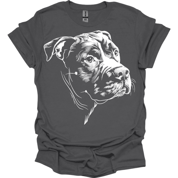 Pit Bull - Line Art T-Shirt