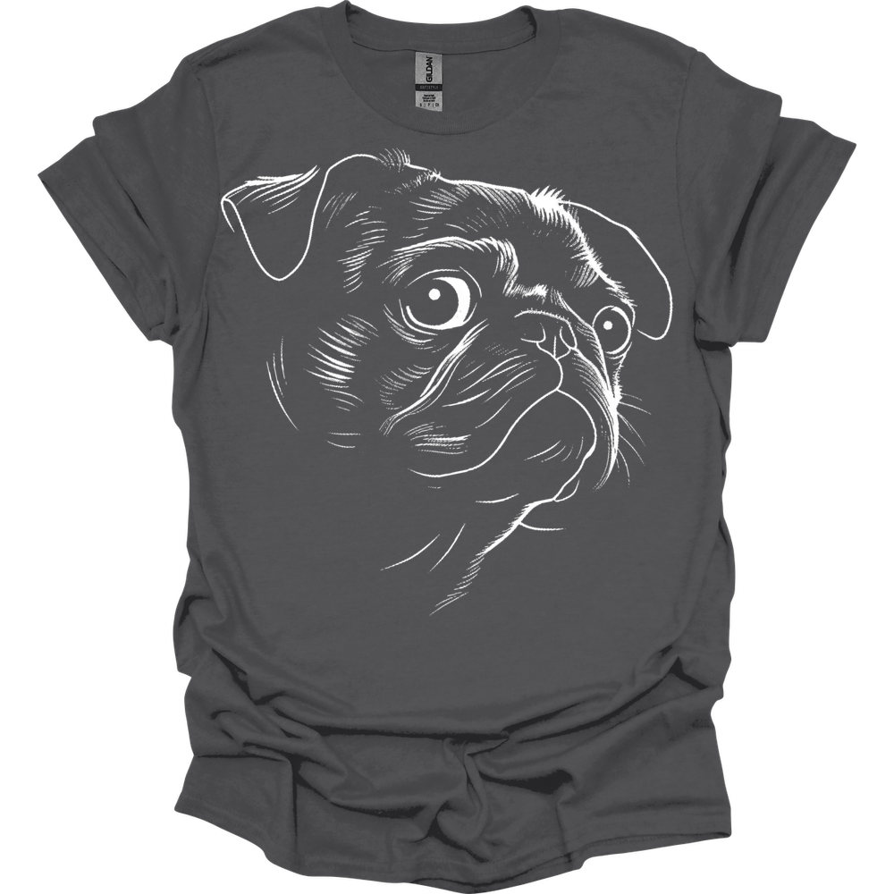 Pug - Line Art T-Shirt Secondary image