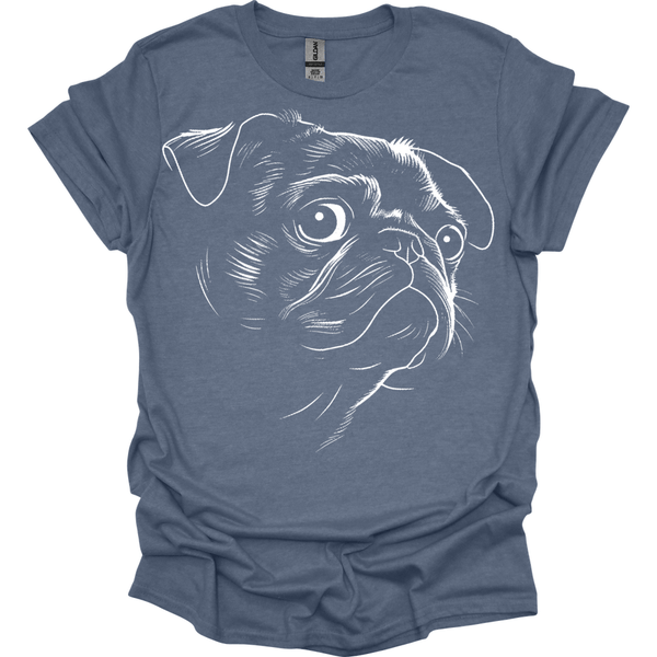 Pug - Line Art T-Shirt