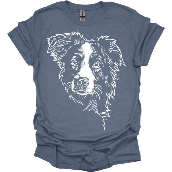 Border Collie - Line Art T-Shirt