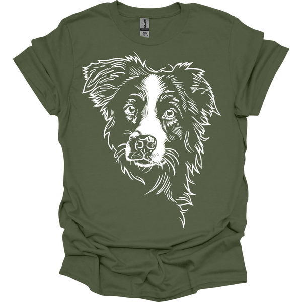 Border Collie - Line Art T-Shirt