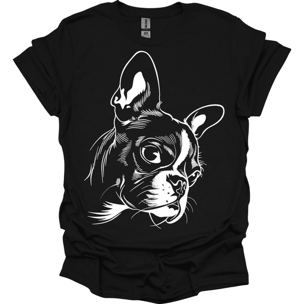 Boston Terrier - Line Art T-Shirt