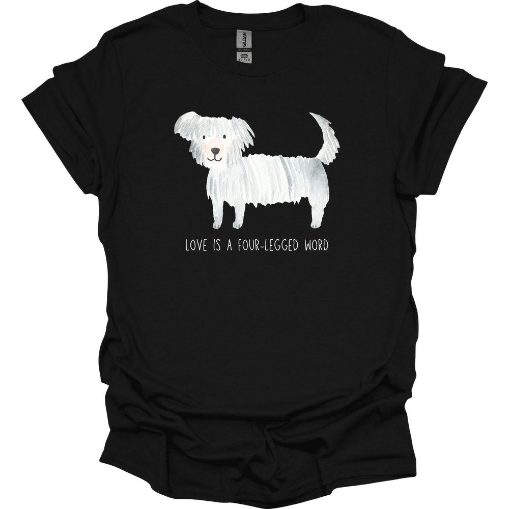 Maltese - Love Is A Four-Legged Word T-Shirt Secondary image