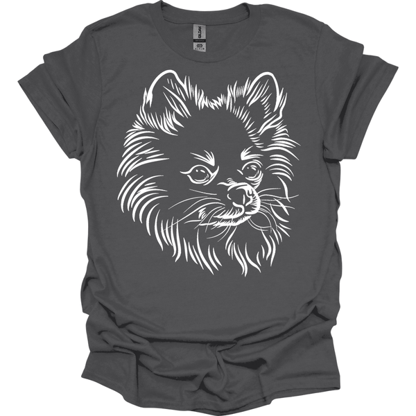 Pomeranian - Line Art T-Shirt