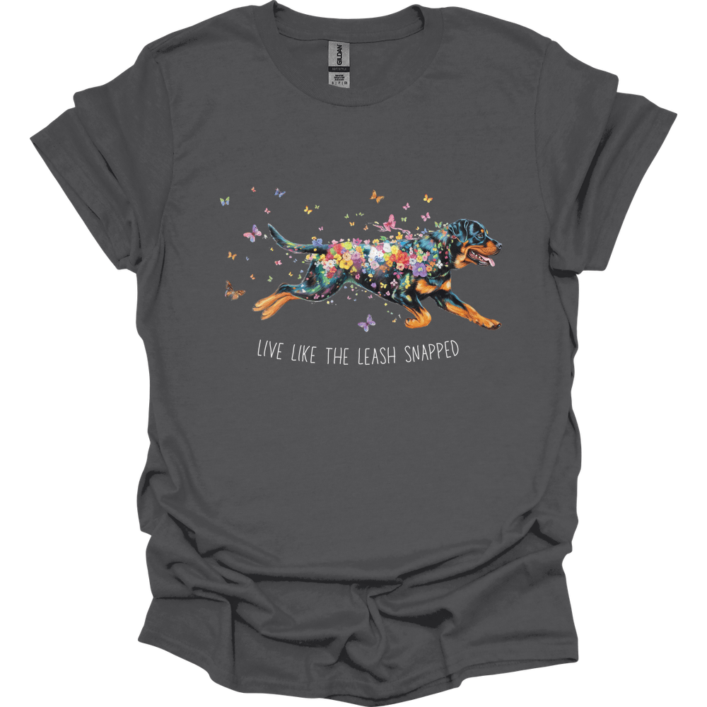 Rottweiler - Live Like The Leash Snapped T-Shirt Main image