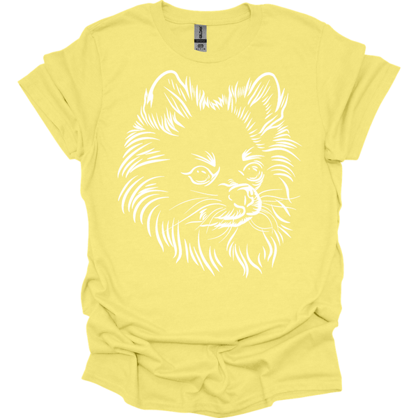Pomeranian - Line Art T-Shirt