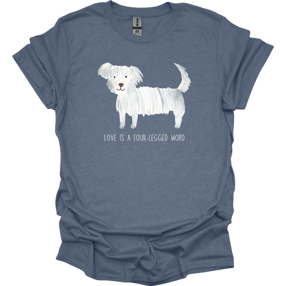 Maltese - Love Is A Four-Legged Word T-Shirt Main image
