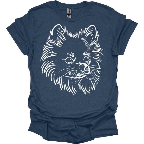 Pomeranian - Line Art T-Shirt