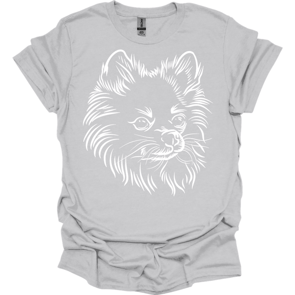 Pomeranian - Line Art T-Shirt