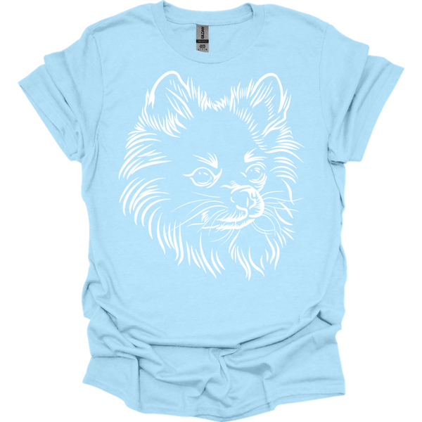 Pomeranian - Line Art T-Shirt