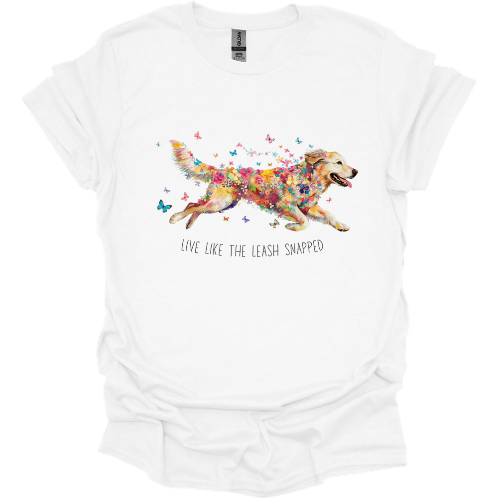Golden Retriever - Live Like The Leash Snapped T-Shirt Secondary image