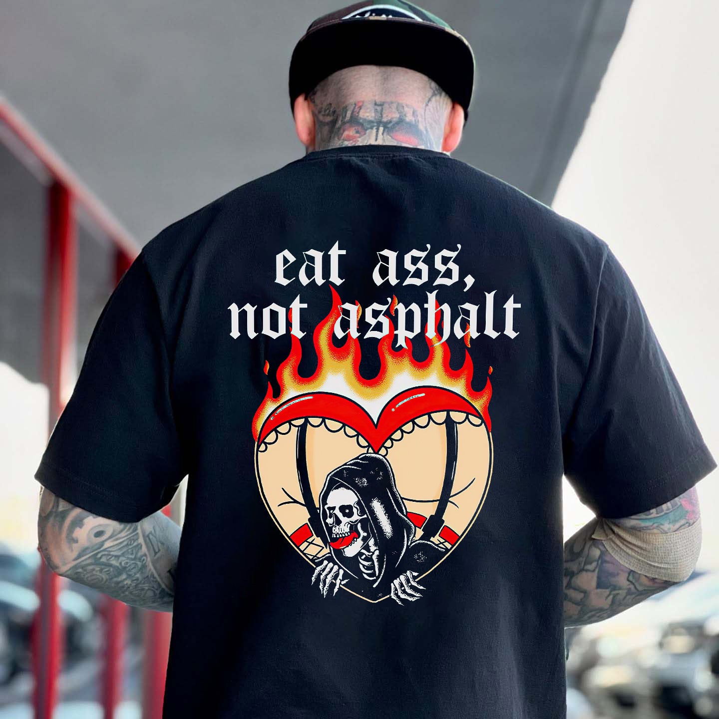 Eat Ass Not Asphalt Printed Men's T-shirt