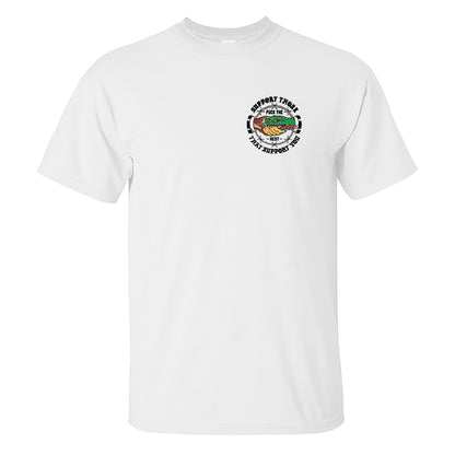SUPPORT THOSE THAT SUPPORT YOU Snake Graphic Black Print T-shirt