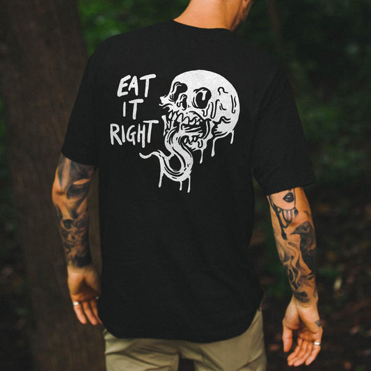 Eat It Right Skull Print Men's T-shirt