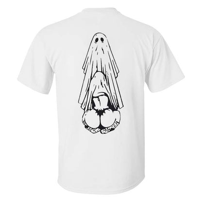 Oral Sex with Ghost Dirty Love Casual Black Print T-shirt