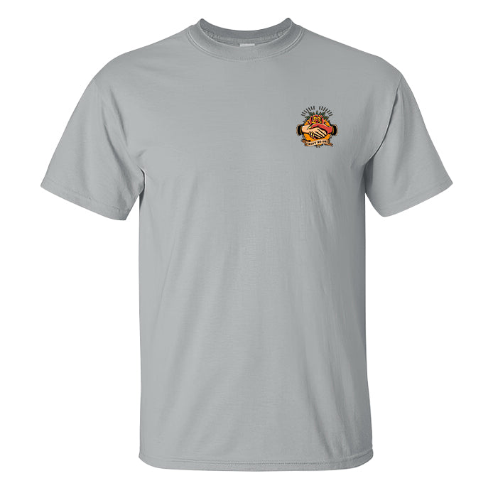 Trust No One Handshake Print Short-sleeved T-shirt