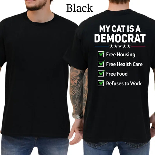 My Cat Is a Democr Graphic T-Shirt