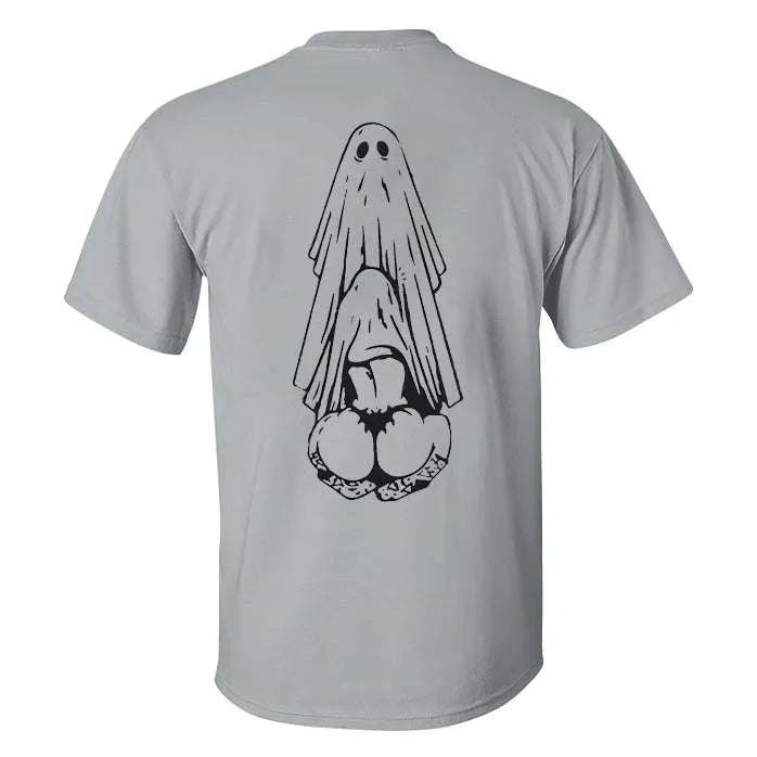 Oral Sex with Ghost Dirty Love Casual Black Print T-shirt