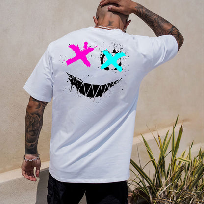 Evil Emoji Graphic Black Print T-Shirt