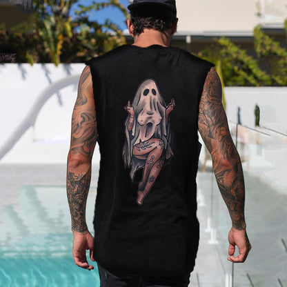Ghost With Limbs Print Men's Vest