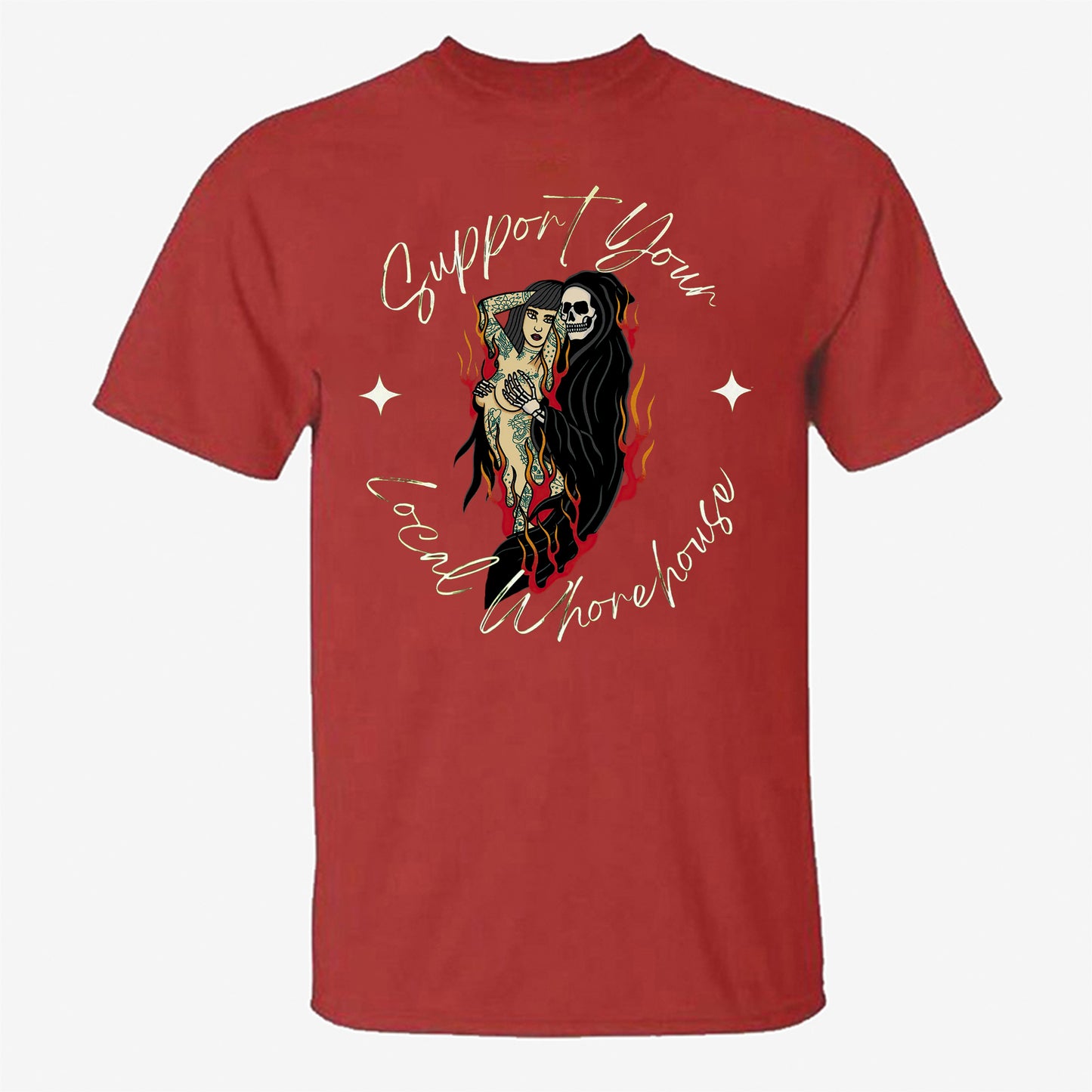 Support Your Local Whorehouse Printed Men's T-shirt