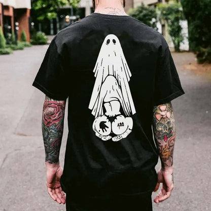 Dirty Love With Ghost Printed Men's T-shirt
