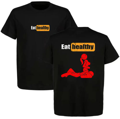 Eat Healthy Printed Men's T-shirt