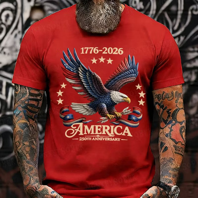 1776-2026 America 250th Anniversary Graphic T-Shirt