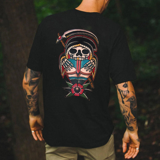 The Grim Reaper Sexy Ass Print Men's T-shirt
