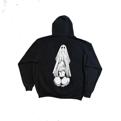 Hide Under My Crotch Printed Men's Zip-Up Hoodie